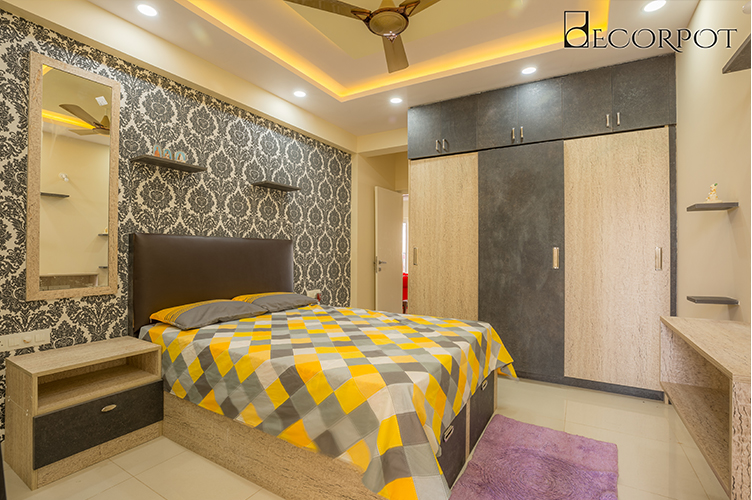 Guest Bedroom Interior Design Bangalore-GBR-3BHK, Kanakpura Road, Bangalore